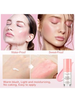 TLM Blush Colour Changing, All Day Flawless Color Changing Blush, Temperature Changing Liquid Blush for Mature Skin, Long Lasting Waterproof Blush for Face Makeup, Non-Fading Liquid Foundation, 30ml  - Image 5