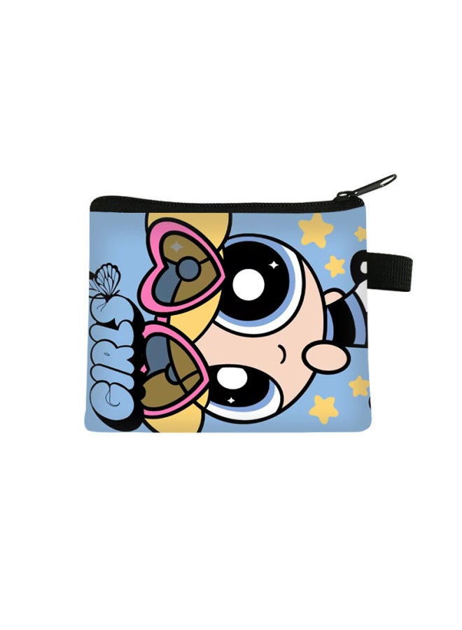 Powerpuff Girls Coin Purse Children's Cartoon Large-capacity Card Holder Student Mini Storage Bag Card Holder