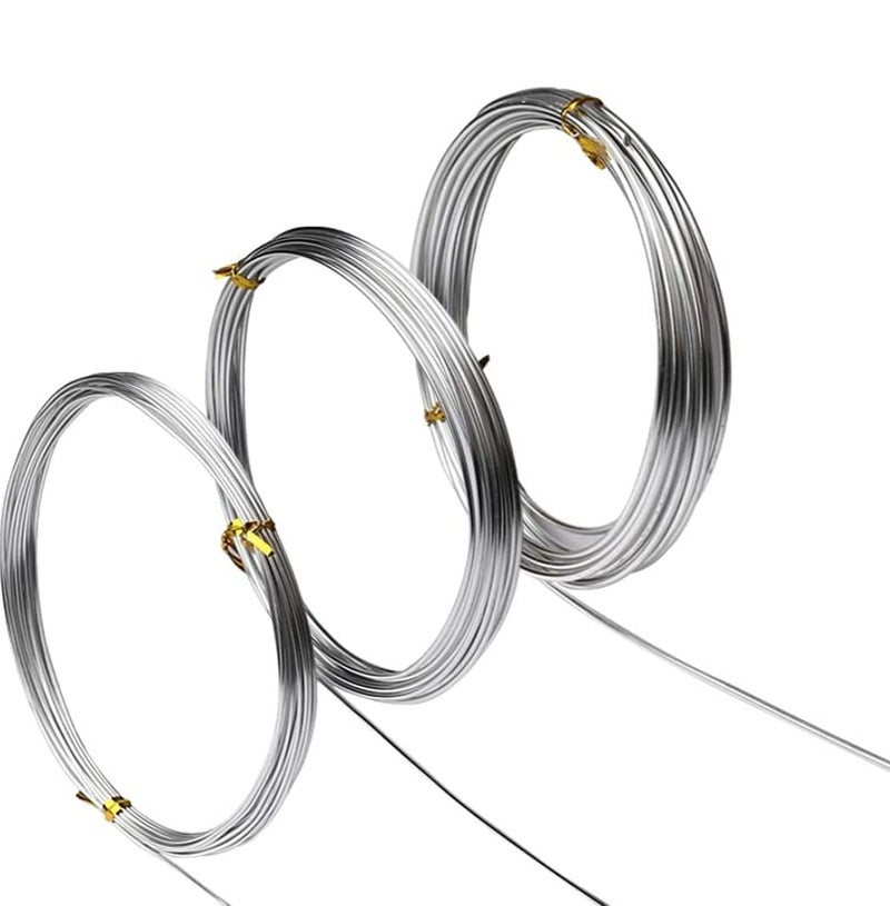 GREENARTZ GREENARTZ 15mtr Silver Aluminium Craft Wire 1mm 15mm 2mm for Clay Modelling jewelery Making 5m Each