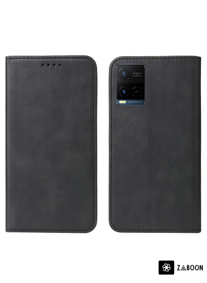 Zaboon حافظة واقية لهاتف vivo Y21e بإغلاق مغناطيسي من الجلد - Image 2