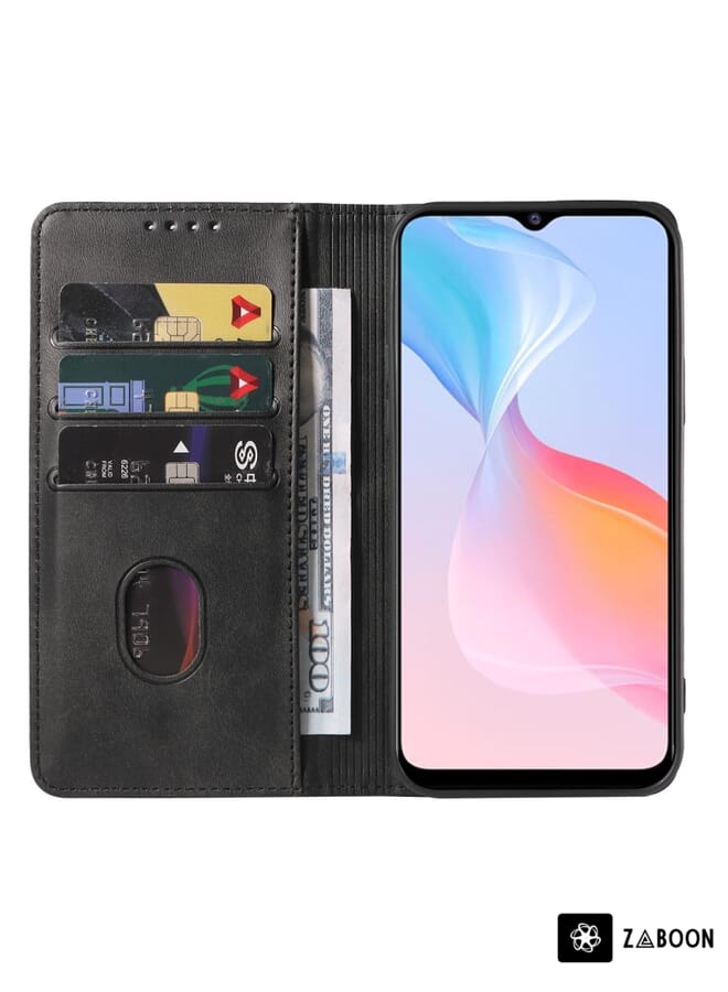 Zaboon حافظة واقية لهاتف vivo Y21e بإغلاق مغناطيسي من الجلد - Image 3