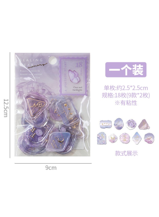 Planwith Gilding Candy Fire Paint Seal Stickers Special-shaped Three-dimensional Epoxy Hand Account Decorative Stickers Envelope Sealing Fire Paint Stickers - Image 1