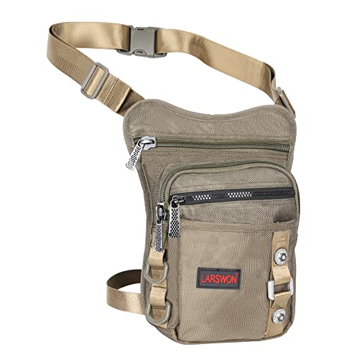 Larswon Thigh Pack, Larswon Leg Bag Thigh Pouch Bag Tactical Waist Bag Motorcycle Bag Waterproof - Image 1