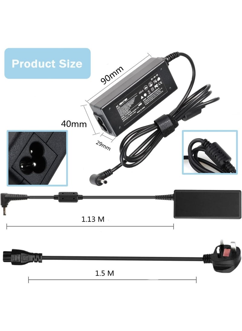 شاحن لابتوب 45 واط متوافق مع Lenovo Ideapad 3 310 310S 320 320S 330 330S 330S-15IKB 330S-15ARR 320-14IKB/14IAP 320S-15IKB Yoga 510 IdeaPad Flex 4/5/6 مع كابل الطاقة - Image 4