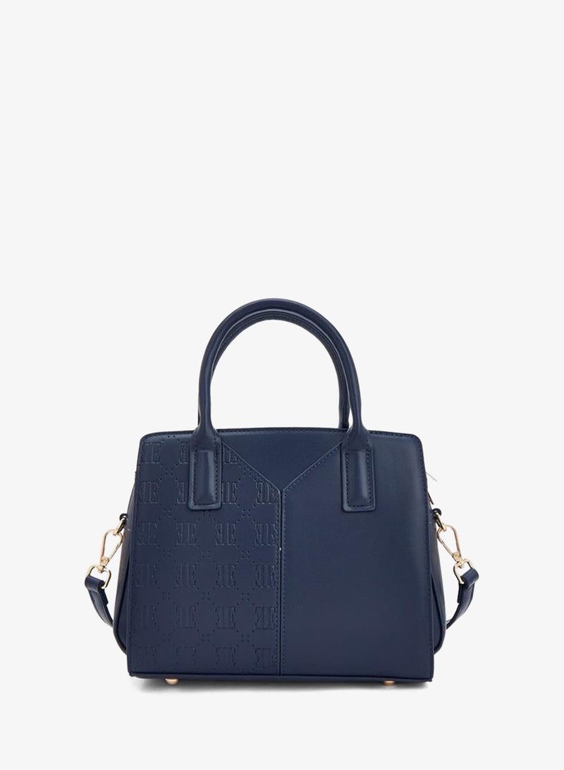 ELLE Textured Tote Bag With Zip Closure - Image 5