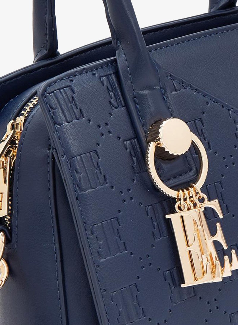 ELLE Textured Tote Bag With Zip Closure - Image 4