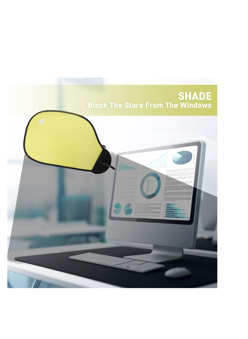 Excefore Office Desk Shade, Car Sunshade to Block Intense Light and Heat, Cubicle Light Shield, Blocks Light, Glare, or Disturbance Desk Shade, Professional Adjustable Cubicle Shade, Green - Image 3