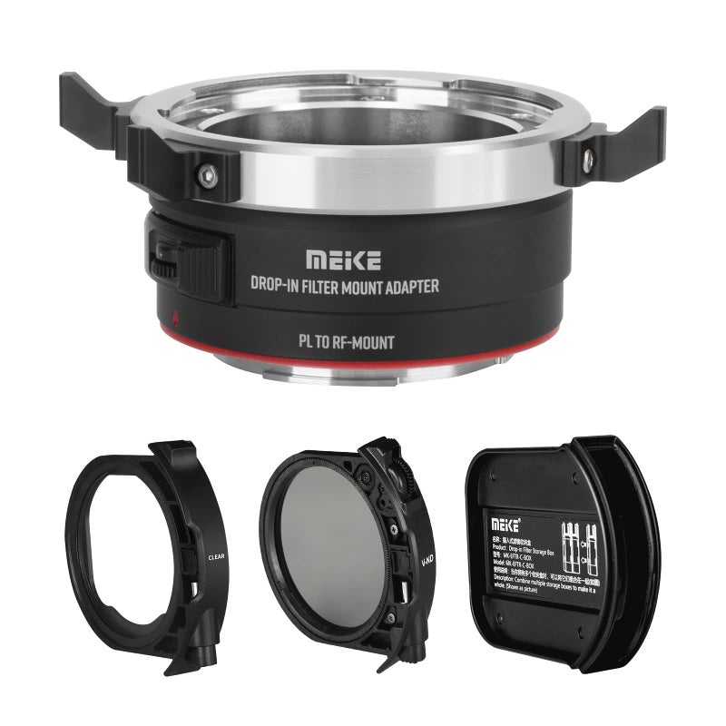 Meike MKPLTEC VND Manual Focus Lens Adapter with Dropin Variable ND and Clear UV Filters Converter for ARRI PLMount Cinema Lenses to Sony E Mount Cameras A9 A7III A7II A7 A7R3 A7R4 - Image 2