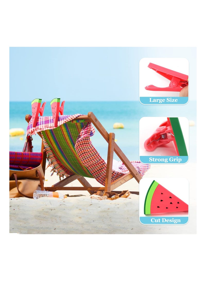 4PCS Durable Beach Towel Clips for Sunbeds, Fashion Style Towel Clips Heavy Duty Plastic Sunbed Towel Clips Beach Vacation Sun Lounger Towel Clips Beach Trip Towel Clips for Sunloungers Pool Chair - Image 1