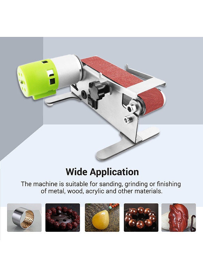 Horizontal Mini Belt Sander Electric Sanding Polishing Grinding Machine Grinding Sander Grinder Small Sand-belt Machine One-key  - Image 4