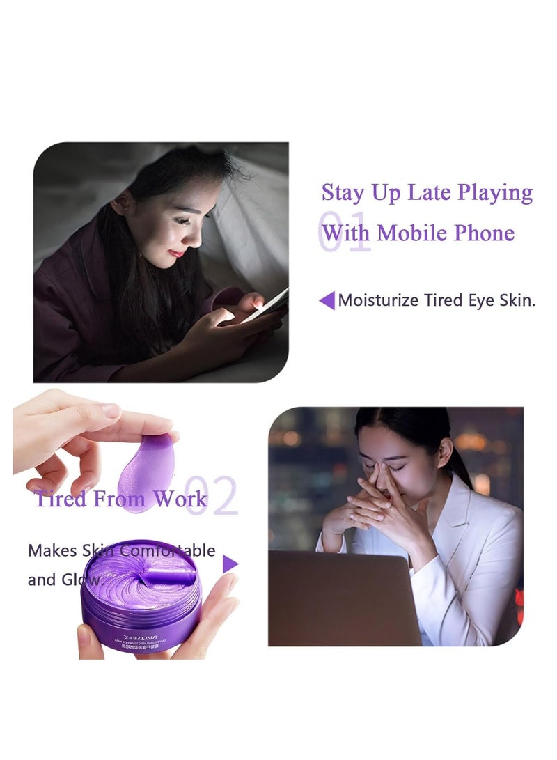 إميجز بقع ترطيب بذور العنب للعين ، جل منشط للعين ، كولاجين متحلل بمستخلصات طبيعية ، لصقات للعين للهالات السوداء ، يقلل من الانتفاخ والتجاعيد (60 قطعة) - Image 3