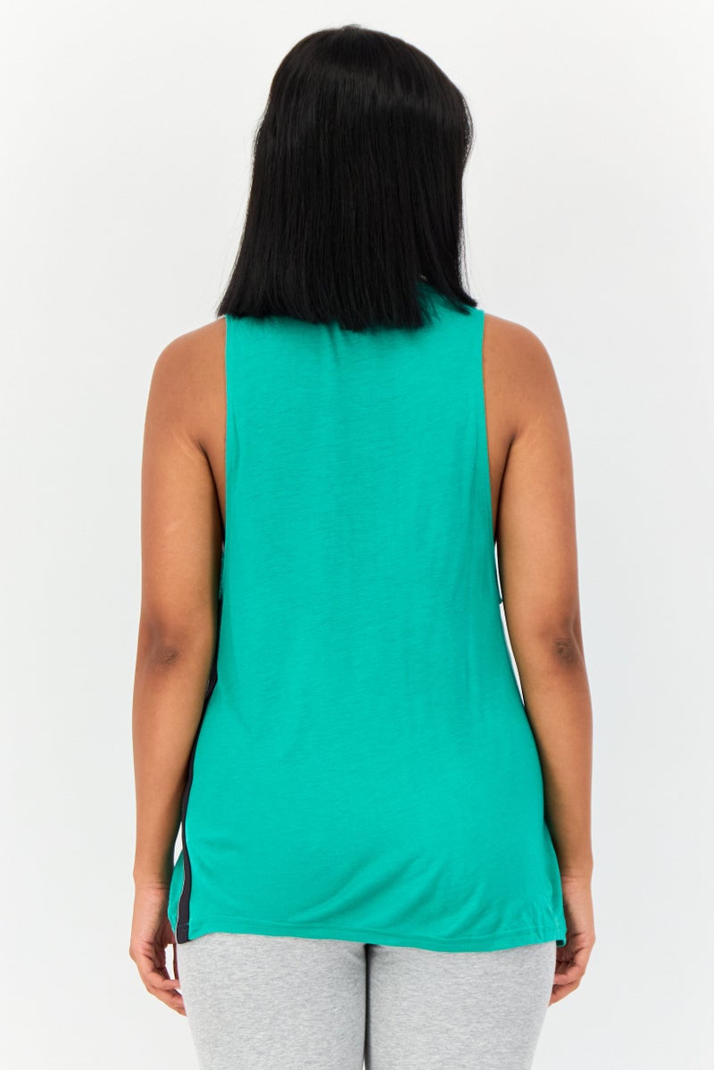 Reebok Women Sportswear Fit Sleeveless Training Top, Green - Image 3