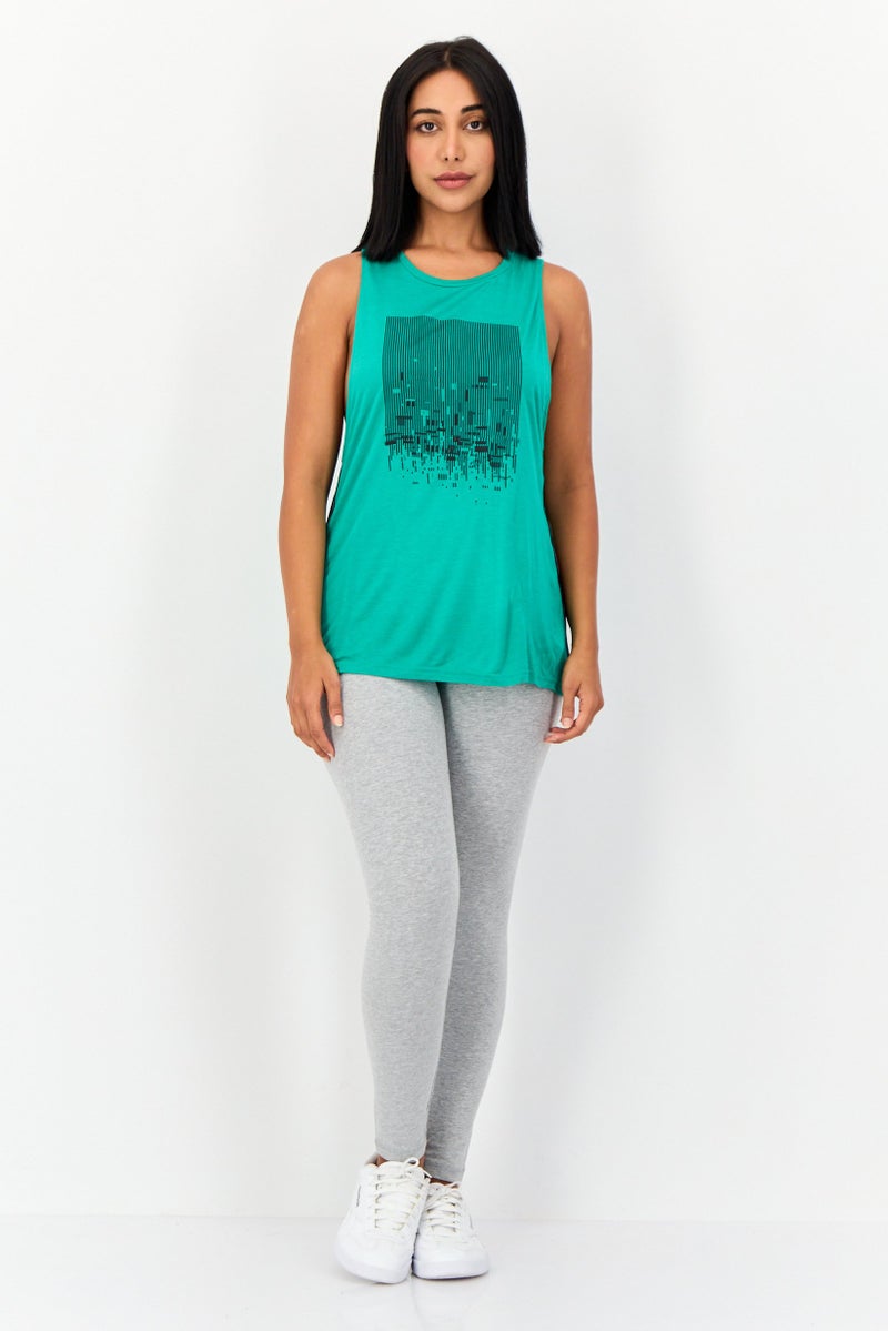 Reebok Women Sportswear Fit Sleeveless Training Top, Green - Image 4