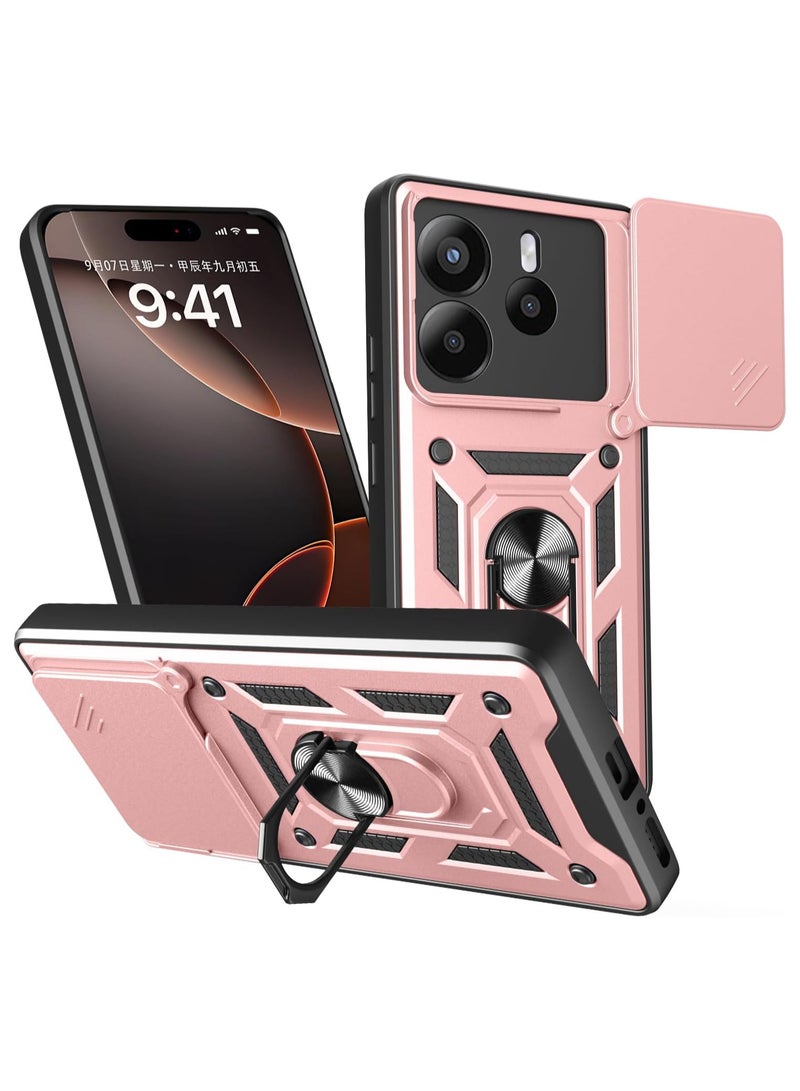 redmi note 14 4g Shield Full Protection Case With Metal Ring &Slide Camera Cover For redmi note 14 4g case