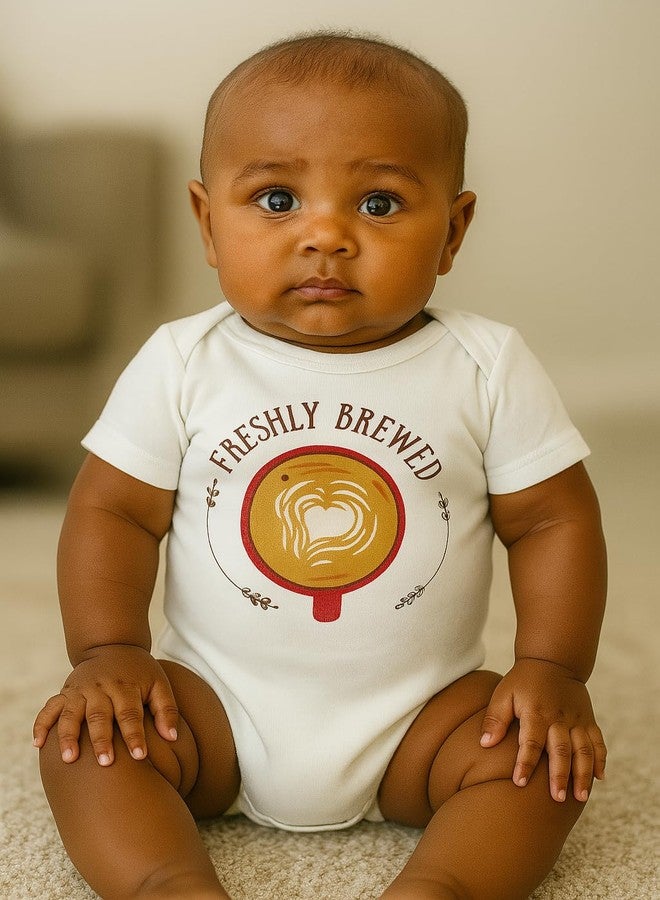 Witty and Bitty Freshly Brewed Gift for New Baby Onesie/Bodysuit (0-3 months) - Image 4
