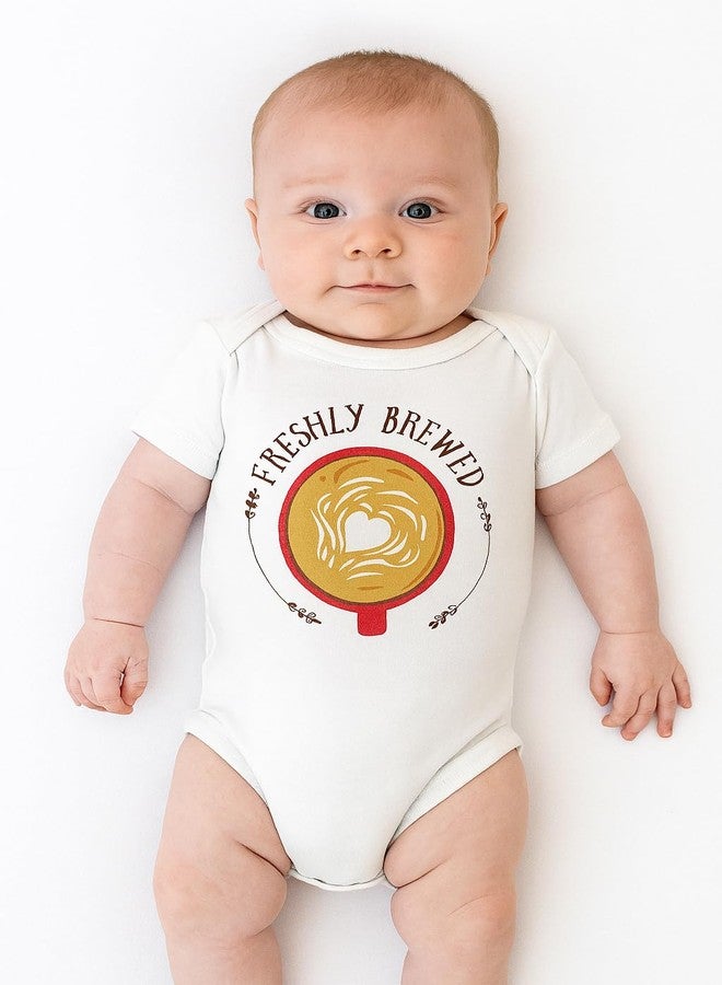 Witty and Bitty Freshly Brewed Gift for New Baby Onesie/Bodysuit (0-3 months) - Image 2