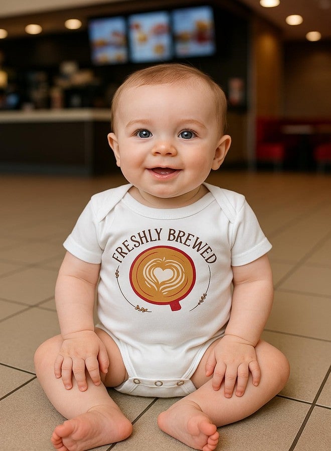 Witty and Bitty Freshly Brewed Gift for New Baby Onesie/Bodysuit (0-3 months) - Image 3