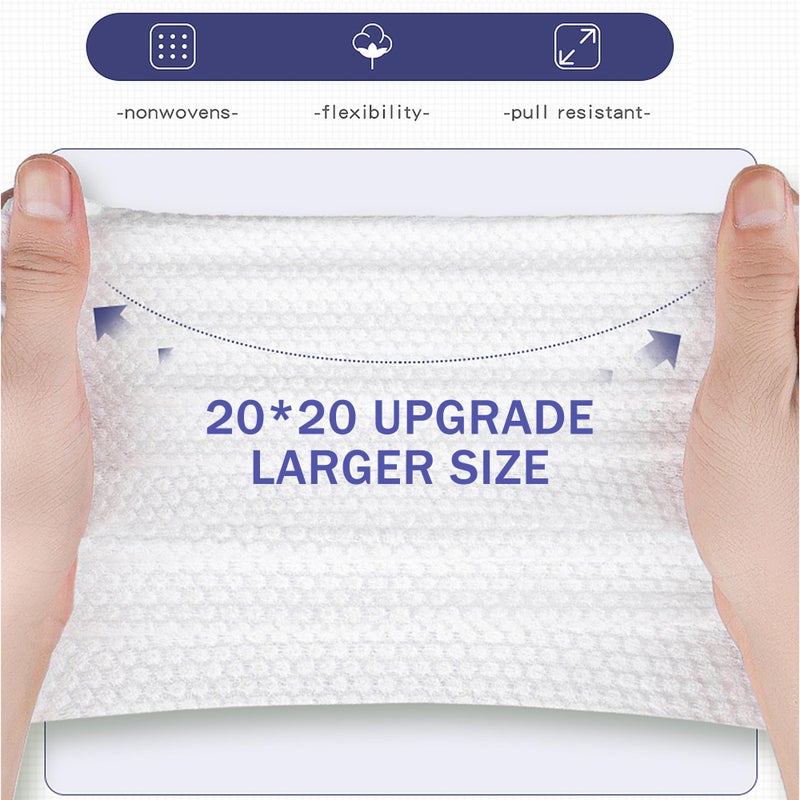 ZPCO 100 Count Ultra Thick Disposable face Facial Wash Cloth for Sensitive, Lint- free Facial Tissue, Makeup Remover - Image 4