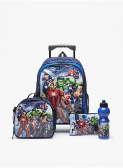 MARVEL Avengers Print 4-Piece Trolley Backpack Set - 41x31x13 cm  - Image 1