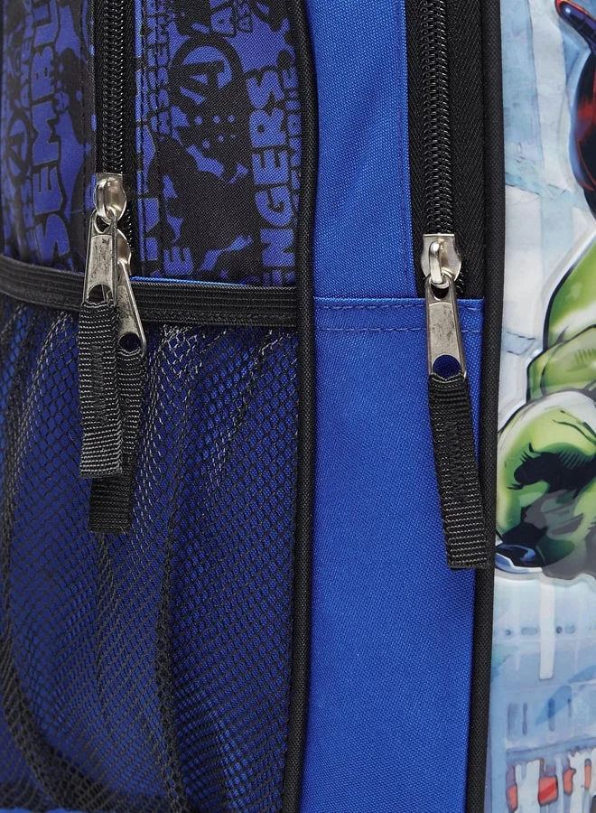 مارفل Avengers Print 4-Piece Trolley Backpack Set - 41x31x13 cm