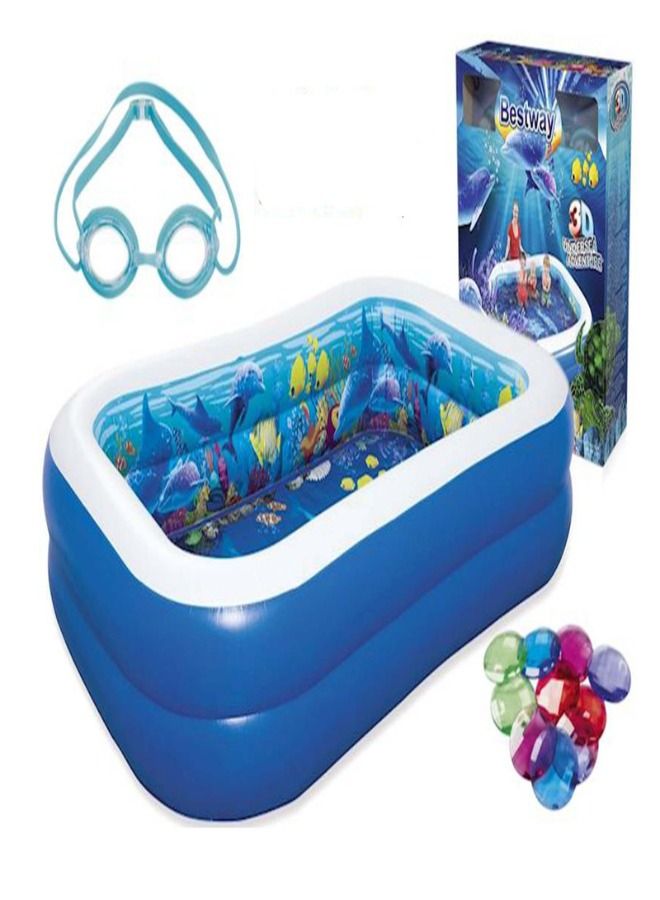 Bestway 3D Undersea Adventure Pool 262Cm X 175Cm X 51Cm 26-54177 - Image 1