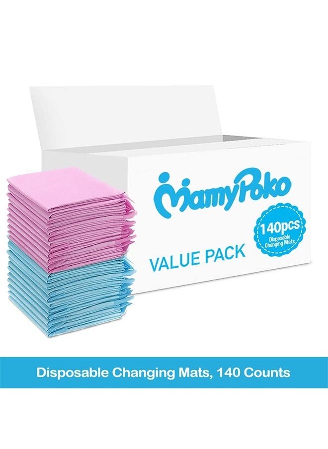 MamyPoko Disposable Changing Mats, 140 Counts, Soft Waterproof Mat, Portable Leak Proof Changing Mat, New Mom Leak-Proof Under pad, Mattress Table Protector Pad  - Image 2