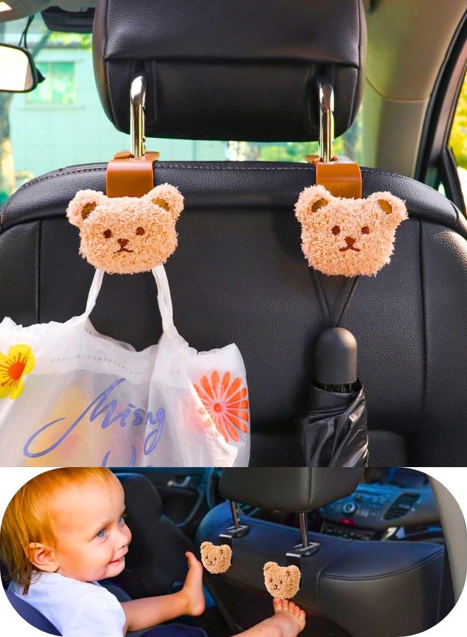 Chase Up Car Seat Headrest Hook, Cute Bear Seat Back Hanging Hook, Universal Organizer Hooks, Multi-Functional Car Organizers for Storage of Bags and Clutter, Universal for SUV, Sedan, Truck - Image 3