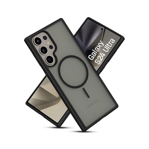 AIBEX Back Cover for Samsung Galaxy S24 Ultra| Slim Case with Wireless Charging Support | Anti-Scratch, Shockproof, Anti-Fingerprint & Lightweight Military-Grade Protective Cover - Black - Image 1