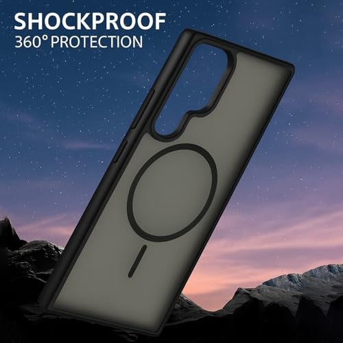 AIBEX Back Cover for Samsung Galaxy S24 Ultra| Slim Case with Wireless Charging Support | Anti-Scratch, Shockproof, Anti-Fingerprint & Lightweight Military-Grade Protective Cover - Black - Image 2