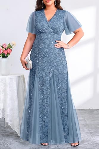 Talisea Dusty Blue Bridesmaid Dresses Mother of The Bride Plus Size Wedding Guest Formal Evening Long Maxi Mermaid Dress 2025 - Image 2