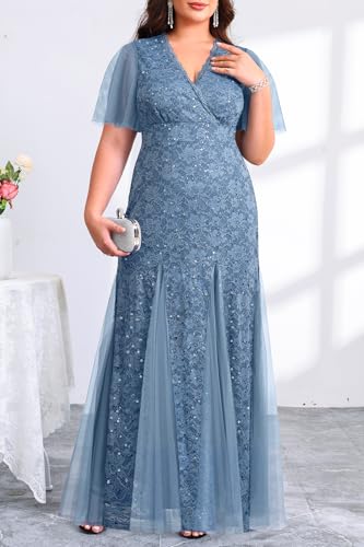 Talisea Dusty Blue Bridesmaid Dresses Mother of The Bride Plus Size Wedding Guest Formal Evening Long Maxi Mermaid Dress 2025 - Image 4