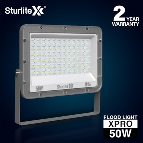 Sturlite Xpro 50 W LED Flood Light| Cool White 6500K Color Temperature LED Lamp| IP66 Waterproof Surge Protection Focus Light for Factory, Garage, Parking, Garden, Playground & Shop - Pack of 2 - Image 3
