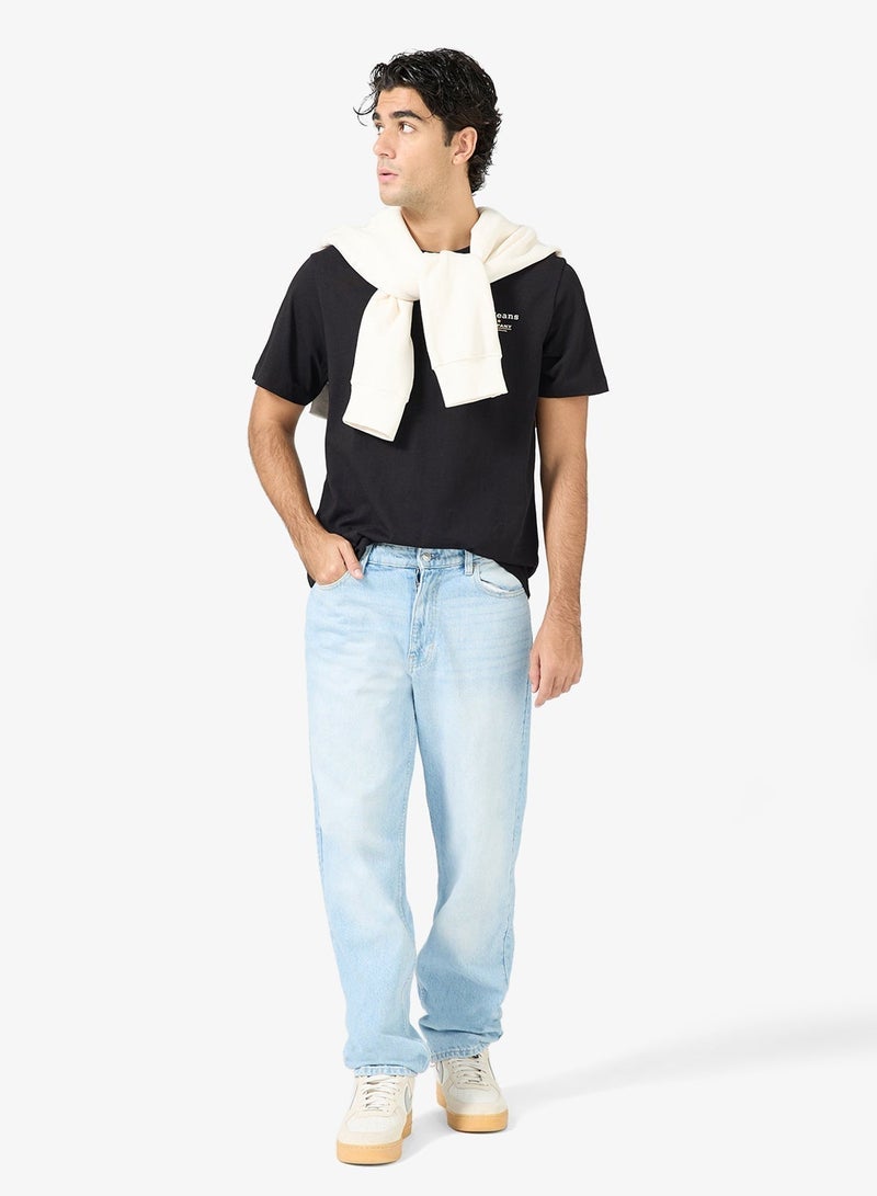 GUESS Casual Back Print Crew Neck T-Shirt - Image 4