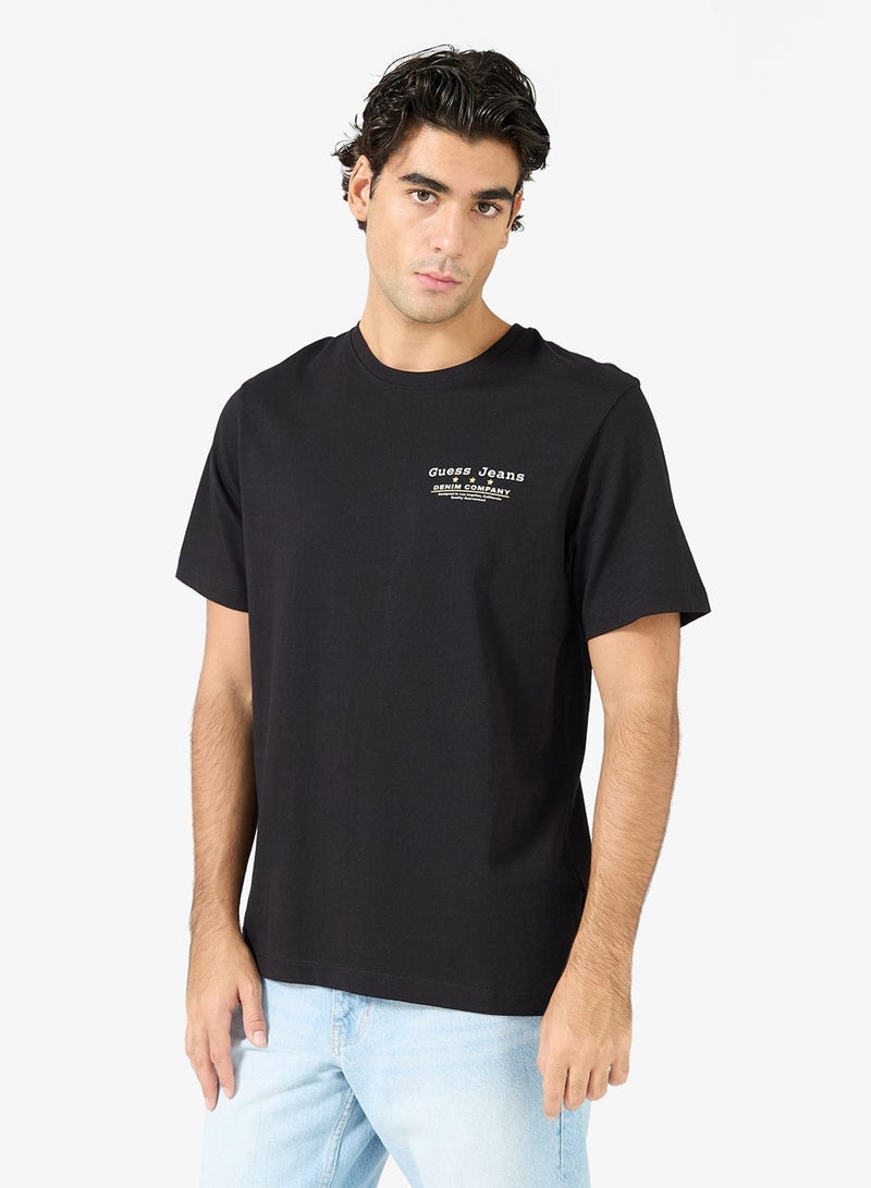 GUESS Casual Back Print Crew Neck T-Shirt - Image 1