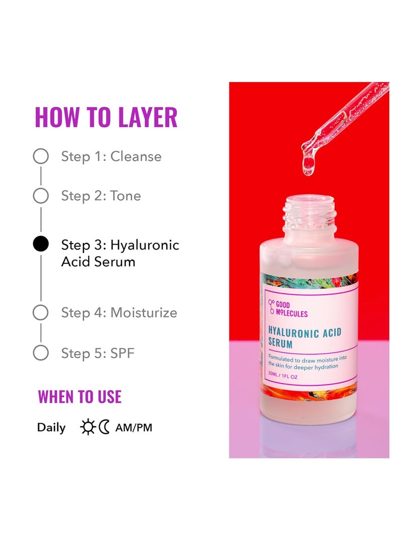 حمض الهيالورونيك الجوهر - للبشرة الجافة ترطيب ، ترطيب ، شد - 1 ٪ ها ، ومكافحة الشيخوخة الوجه المياه القائمة على منتجات العناية بالبشرة ، 30 مل - Image 4