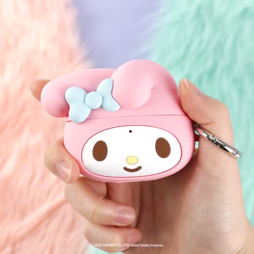 iFace Hello Kitty and Friends Cute Case [ Compatible with AirPods Pro 2 ] - Kawaii Silicone Protective Cover [Carabiner Clip Included] [Wireless Charging Compatible] – My Melody - Image 3