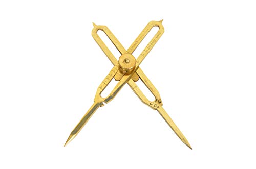 Aasiya Nautical Brass Proportional Scale Divider Drawing Tool Professional 6” Long Full Brass - Image 1