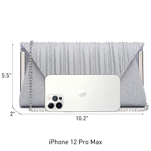 Dasein Women Evening Bags Wedding Purses Handbags Party Clutches Cocktail Prom Formal Clutch with Glitter - Image 4