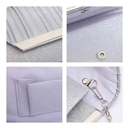 Dasein Women Evening Bags Wedding Purses Handbags Party Clutches Cocktail Prom Formal Clutch with Glitter - Image 5