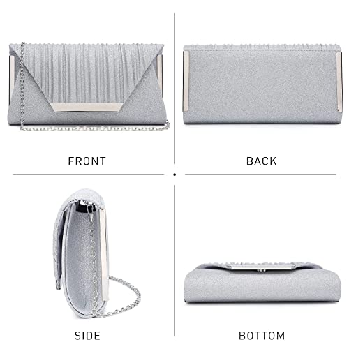 Dasein Women Evening Bags Wedding Purses Handbags Party Clutches Cocktail Prom Formal Clutch with Glitter - Image 3