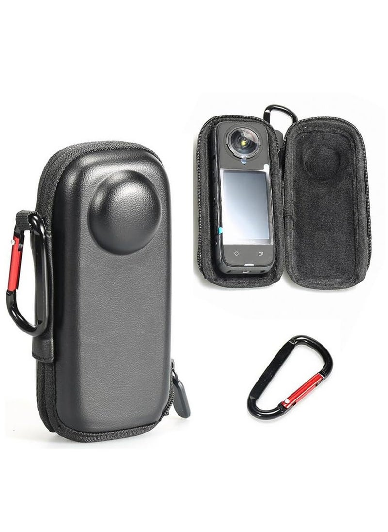 Generic - Mini Storage Case/PU Protective Case for Insta360 X4 Bottom Opening Design with Climbing Buckle Stain Resistant Waterproof Impact Resistant - Image 1