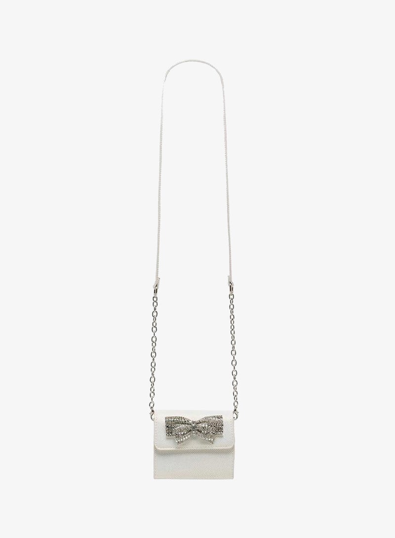 Flora Bella By Shoexpress Embellished Bow Crossbody Bag with Chain Strap - Image 3