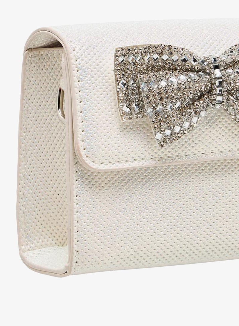 Flora Bella By Shoexpress Embellished Bow Crossbody Bag with Chain Strap - Image 5