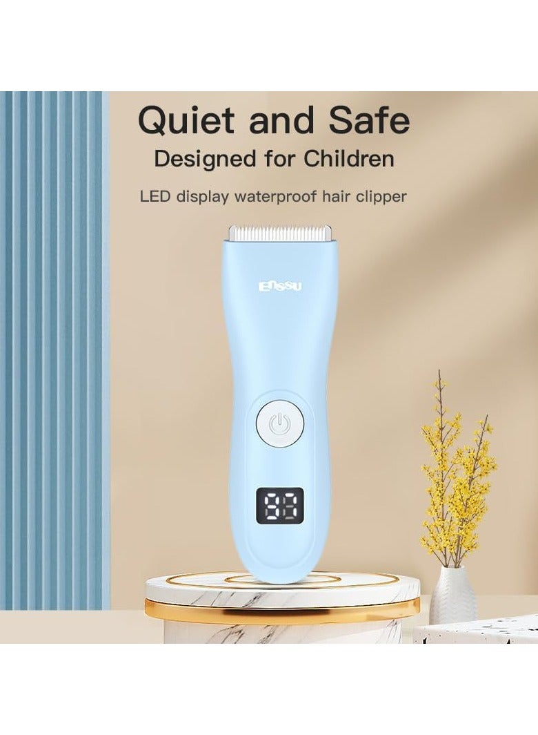 ENSSU Baby Hair Clippers, Professional Quiet Hair Trimmer for Kids and Toddler, Waterproof & Rechargeable Cordless Hair Cutting Machine for Children, with LCD Display - Image 2