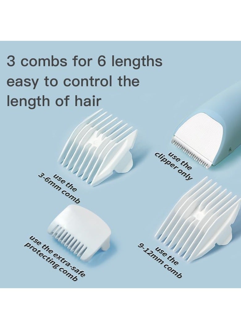 ENSSU Baby Hair Clippers, Professional Quiet Hair Trimmer for Kids and Toddler, Waterproof & Rechargeable Cordless Hair Cutting Machine for Children, with LCD Display - Image 4