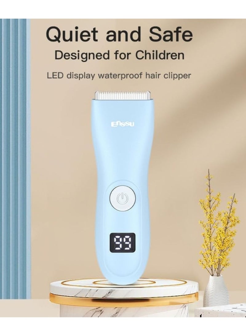 ENSSU Baby Hair Clippers, Professional Quiet Hair Trimmer for Kids and Toddler, Waterproof & Rechargeable Cordless Hair Cutting Machine for Children, with LCD Display - Image 2