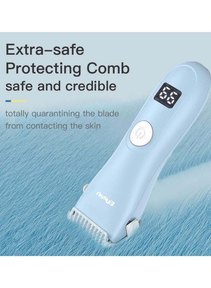 ENSSU Baby Hair Clippers, Professional Quiet Hair Trimmer for Kids and Toddler, Waterproof & Rechargeable Cordless Hair Cutting Machine for Children, with LCD Display - Image 5
