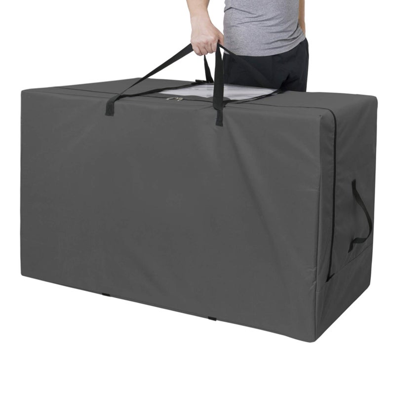 Cuddly Nest Folding Mattress Storage Bag - Heavy Duty Carry Case for Tri-Fold Guest Bed (Fits 6" Queen Mattress,Black) - Image 1