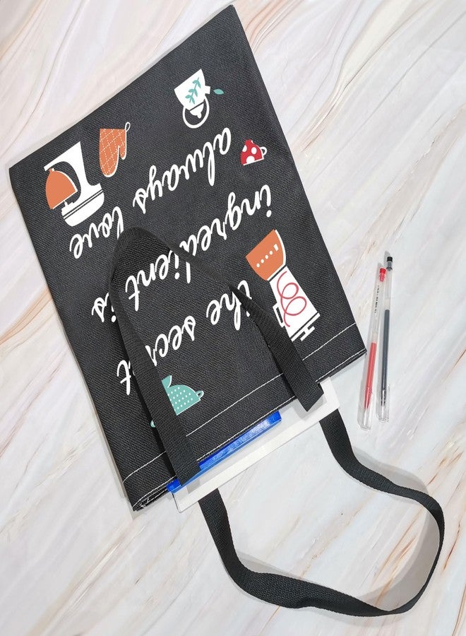 MBMSO the Secret Ingredient Is Always Love Baking Canvas Tote Bag Baker Gift Baking Lover Shopping Bag Baking Cooking Gift (Baking TB-black) - Image 4