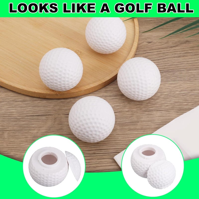 4pcs Golf Ball Shot Glasses with Lid, 1.7oz Unique Novelty Whiskey Glasses Drinking Cups for Men Fathers Golf Lovers Club Birthday Party Barware Gifts (White) - Image 3